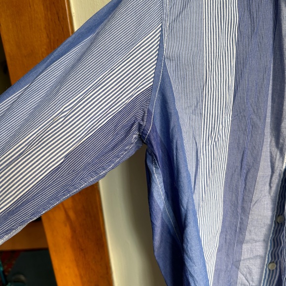 Alex mill blue stripe button up - Picture 3 of 4